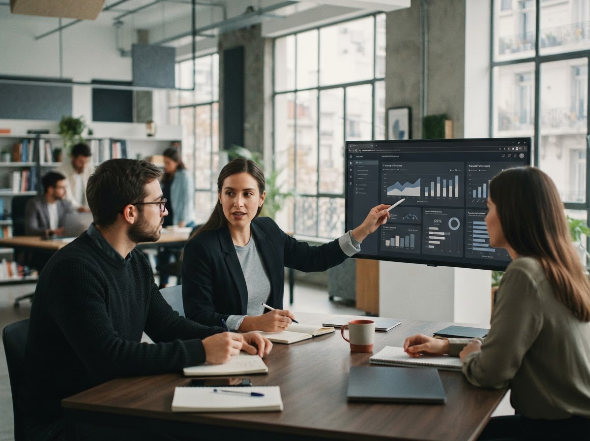 Velarenta GPT: equipo de análisis de datos revisando modelos predictivos